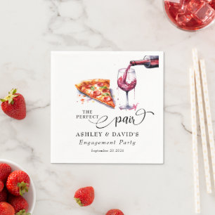 Guardanapo De Papel Pizza italiana Festa de casamento de vinho