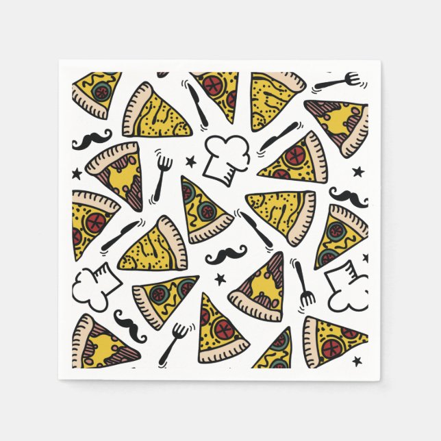 Guardanapo De Papel Pizza Party Patterna Plate (Frente)