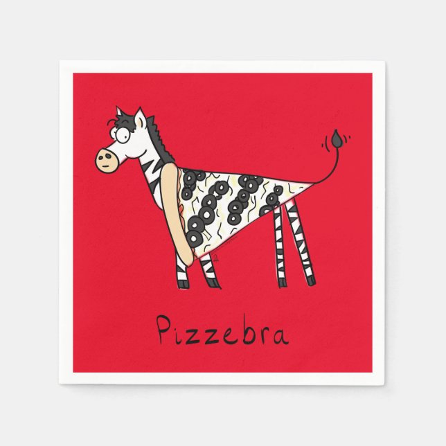 Guardanapo De Papel Pizzebra Pizza Zebra Napkins (Frente)