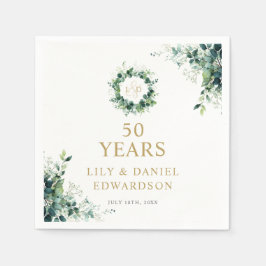 Guardanapo De Papel Placa de Boas-Vindas do Aniversário de 50 Anos Mon