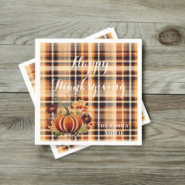 Guardanapo De Papel Placa de calabaza floral bordada en otoño