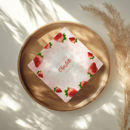 Guardanapo De Papel Placa de Chá de fraldas de morango