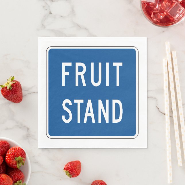 Guardanapo De Papel Placa de Estrada de Feira de Frutas (Criador carregado)