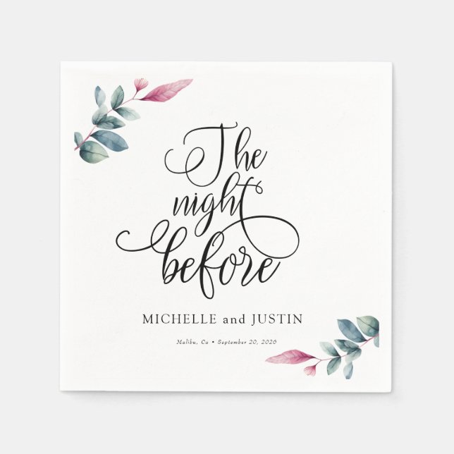 Guardanapo De Papel Placa de Jantar de Rehearsal de Roteiro Simples (Frente)