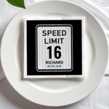 Placa de Limite de Velocidade de 16 Anos - Guardan