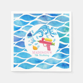 Guardanapo De Papel Placa de Papel de Aniversário para Garota de Arma