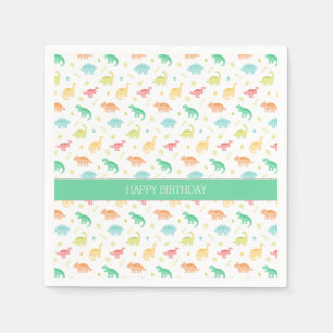 Guardanapo De Papel Placa de Papel Dinossauro Personalizada - Azul Ver