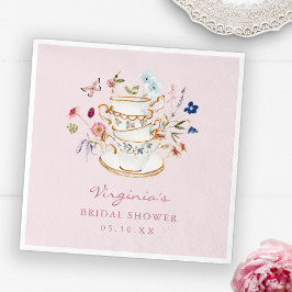 Guardanapo De Papel Placa de papel para festas de chá rosa