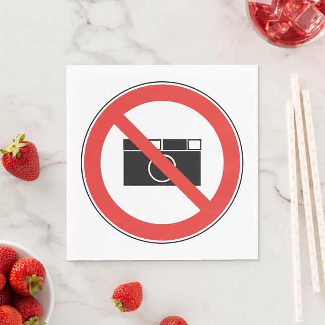 Guardanapo De Papel Placa de Proibido Fotografar (Criador carregado)
