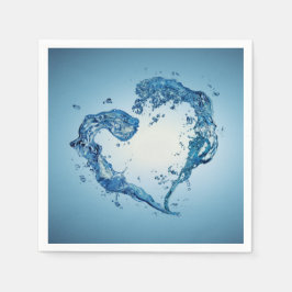 Guardanapo De Papel Placas De Água Em Forma De Coração