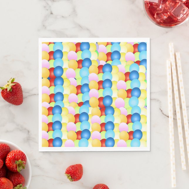 Guardanapo De Papel Placas de Celebração de Balões Cheias (Insitu)