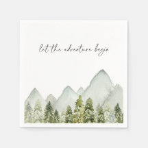 Placas de papel para árvores de aquarela