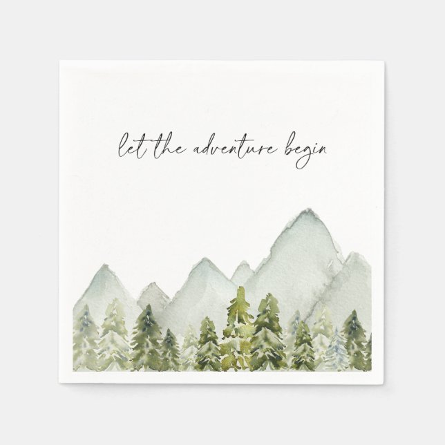 Guardanapo De Papel Placas de papel para árvores de aquarela (Frente)