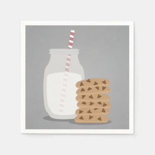 Guardanapo De Papel Placas de papel para leite e biscoitos modernos