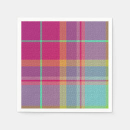 Guardanapo De Papel Plaid With Design Added Napkins