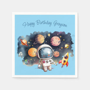 Guardanapo De Papel Planetas Exteriores Azul Aniversário