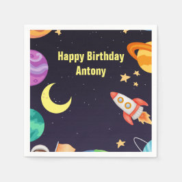 Guardanapo De Papel Planetas Externos Azul