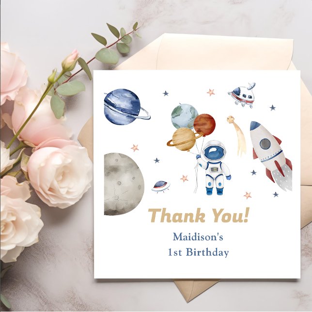 Guardanapo De Papel Planetas Foguetes Externos Papel Placa Napkins (Criador carregado)