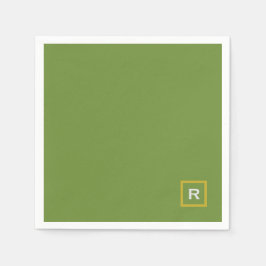 Guardanapo De Papel Planilha Clássica de Cor Sólida Verde da Floresta