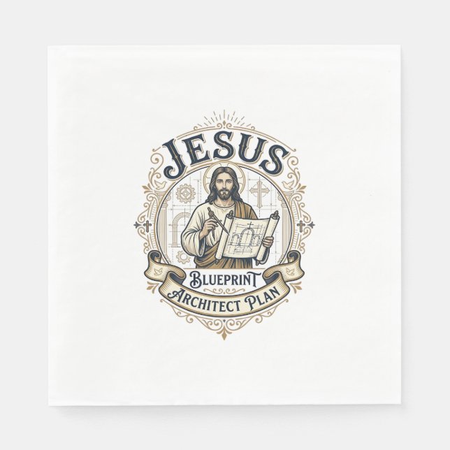 Guardanapo De Papel Plano Arquiteto Jesus Projeto Jesus Plano Arco (Frente)