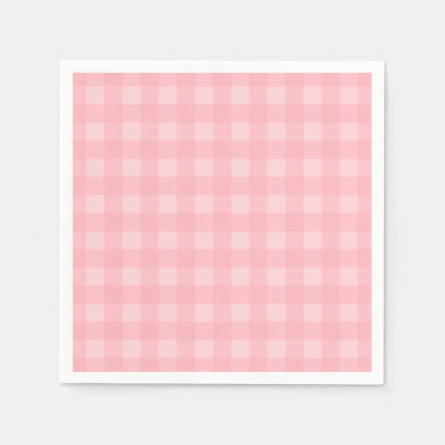 Guardanapo De Papel Plano de Fundo do Padrão Verificado de Gingham Ros (Frente)