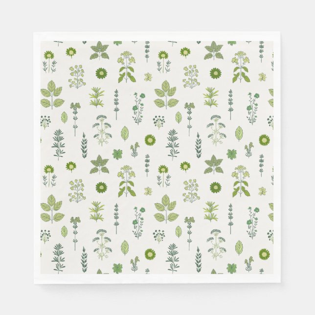Guardanapo De Papel Plantas aromáticas frescas (Frente)