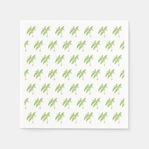 Guardanapo De Papel Plantas botânicas de erva-mint aquarela de jardim 