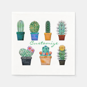 Guardanapo De Papel Plantas De Cactus Associadas Thunder_Cove