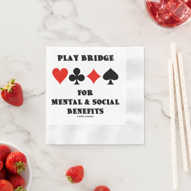 Guardanapo De Papel Play Bridge For Mental Social Benefits Card Suits (Insitu)