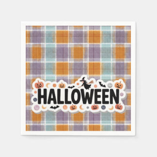 Guardanapo De Papel Playful Halloween Plaid