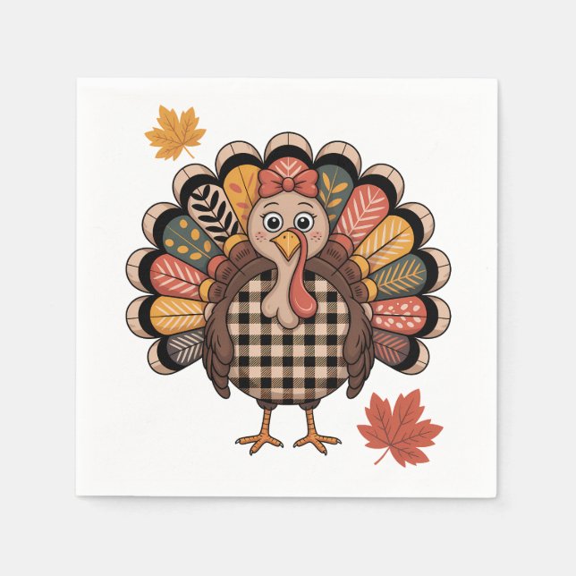 Guardanapo De Papel Playful Thanksgiving (Frente)