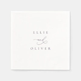 Guardanapo De Papel Plum Purple Boho Casamento Moderno Cocktail II