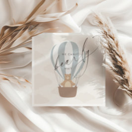 Guardanapo De Papel Podemos Esperar. | Baby Boy Blue Balloon Chá