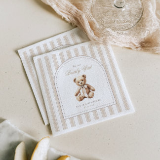 Guardanapo De Papel Podemos Esperar Chá de fraldas Elegante