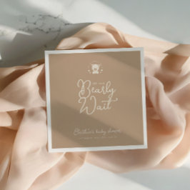 Guardanapo De Papel Podemos Esperar Chá de fraldas Minimalista Napkins