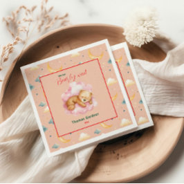 Guardanapo De Papel Podemos Esperar, Garoto, Chá de fraldas De Urso Bo