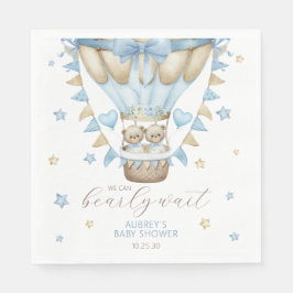 Guardanapo De Papel Podemos Esperar O Chá de fraldas Gêmeo