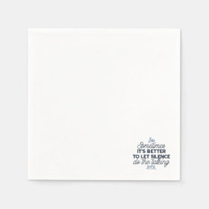 Guardanapo De Papel Poder do Silêncio - Citação Inspiradora
