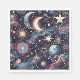 Guardanapo De Papel Poeira de Estrelas de Grelha