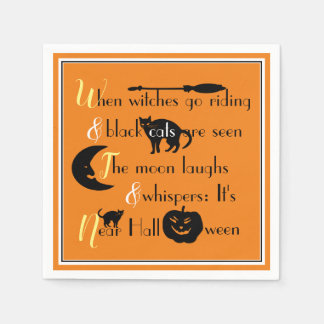 Guardanapo De Papel Poema Tradicional de Halloween para Caligrafia