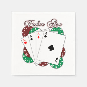 Guardanapo De Papel Poker Ace Playing Cartões Napkins