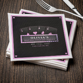 Guardanapo De Papel Poker acessa Festa de solteira rosa e preta