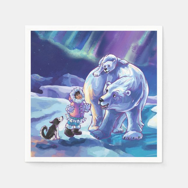 Guardanapo De Papel Polar Pals Art (Frente)
