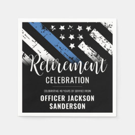 Guardanapo De Papel Polícia de Linha Azul Fino da Polícia