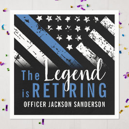 Guardanapo De Papel Polícia de Sinalizador da Linha Azul de Reforma da