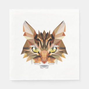 Guardanapo De Papel Polígono de gato