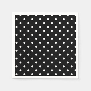 Guardanapo De Papel Polkadots B&W
