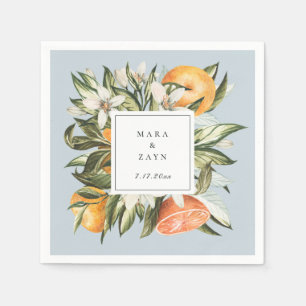 Guardanapo De Papel Pomar de Laranja Jardim Botânico Citrino Quadro Az