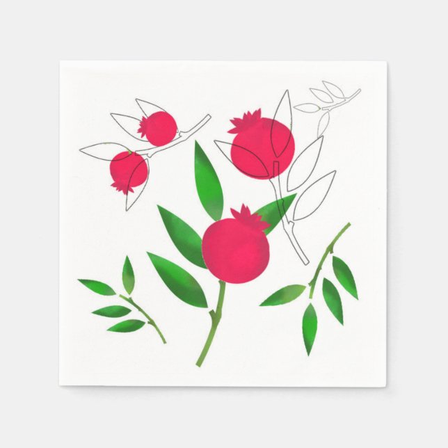 Guardanapo De Papel Pomegranato Napkins (Frente)