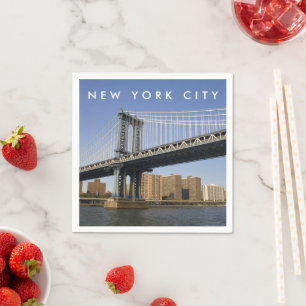 Guardanapo De Papel Ponte de Manhattan o rio East   Cidade de Nova Yor